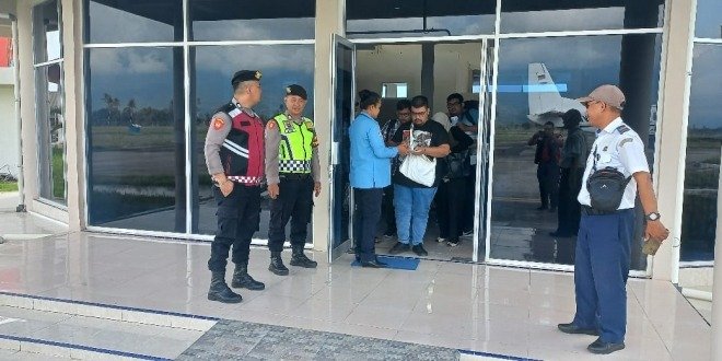 Polsek Semadam Lakukan Kegiatan Pengamanan Objek Vital Bandara Alas Louser