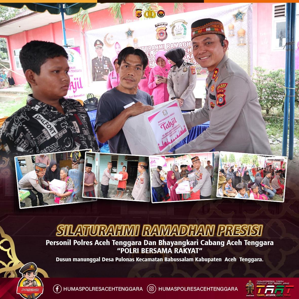 Polres Aceh Tenggara Gelar Silaturahmi Ramadhan Presisi dan Pembagian Takjil Bersama Masyarakat