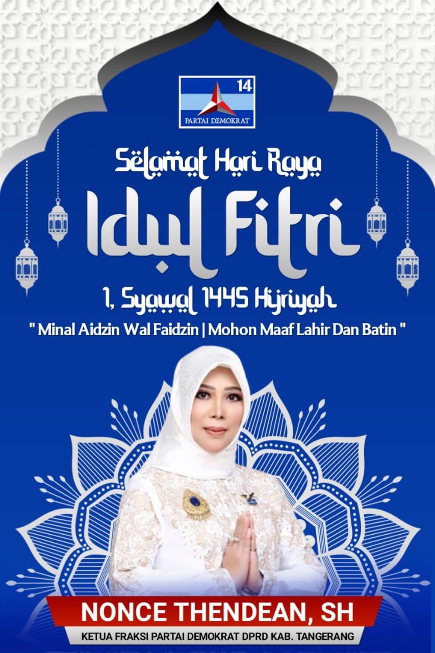 Nonce Thendean SH Mengucapkan Selamat Hari Raya Idul Fitri 1 Syawal 1445 H