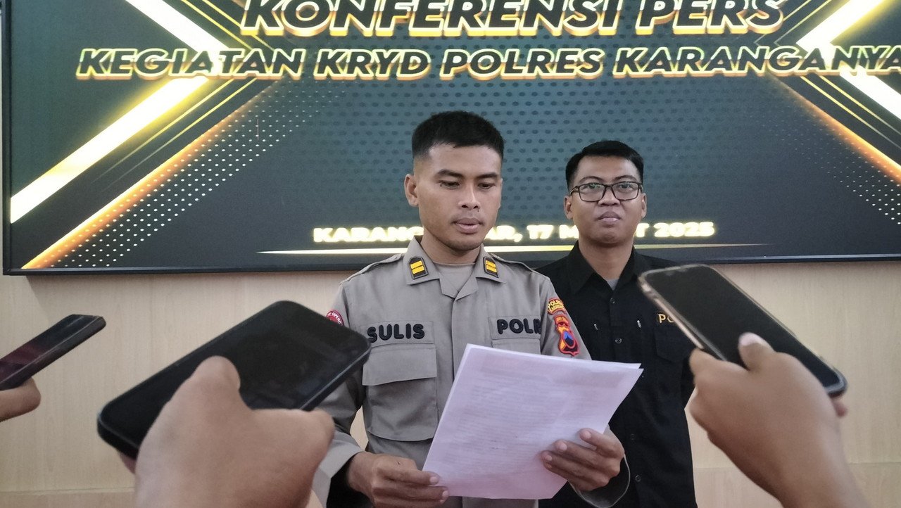 Polres Karanganyar Gelar Konferensi Pers Hasil Kegiatan Rutin Dengan Hasil yang Dioptimalkan