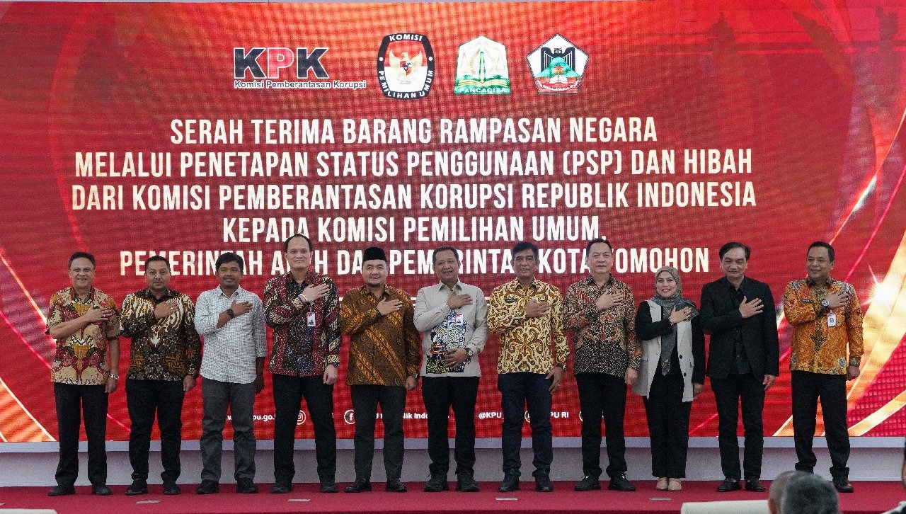 KPK Serahkan Barang Rampasan Negara Senilai Rp18,52 Miliar kepada KPU, Pemprov Aceh, dan Pemkot Tomohon