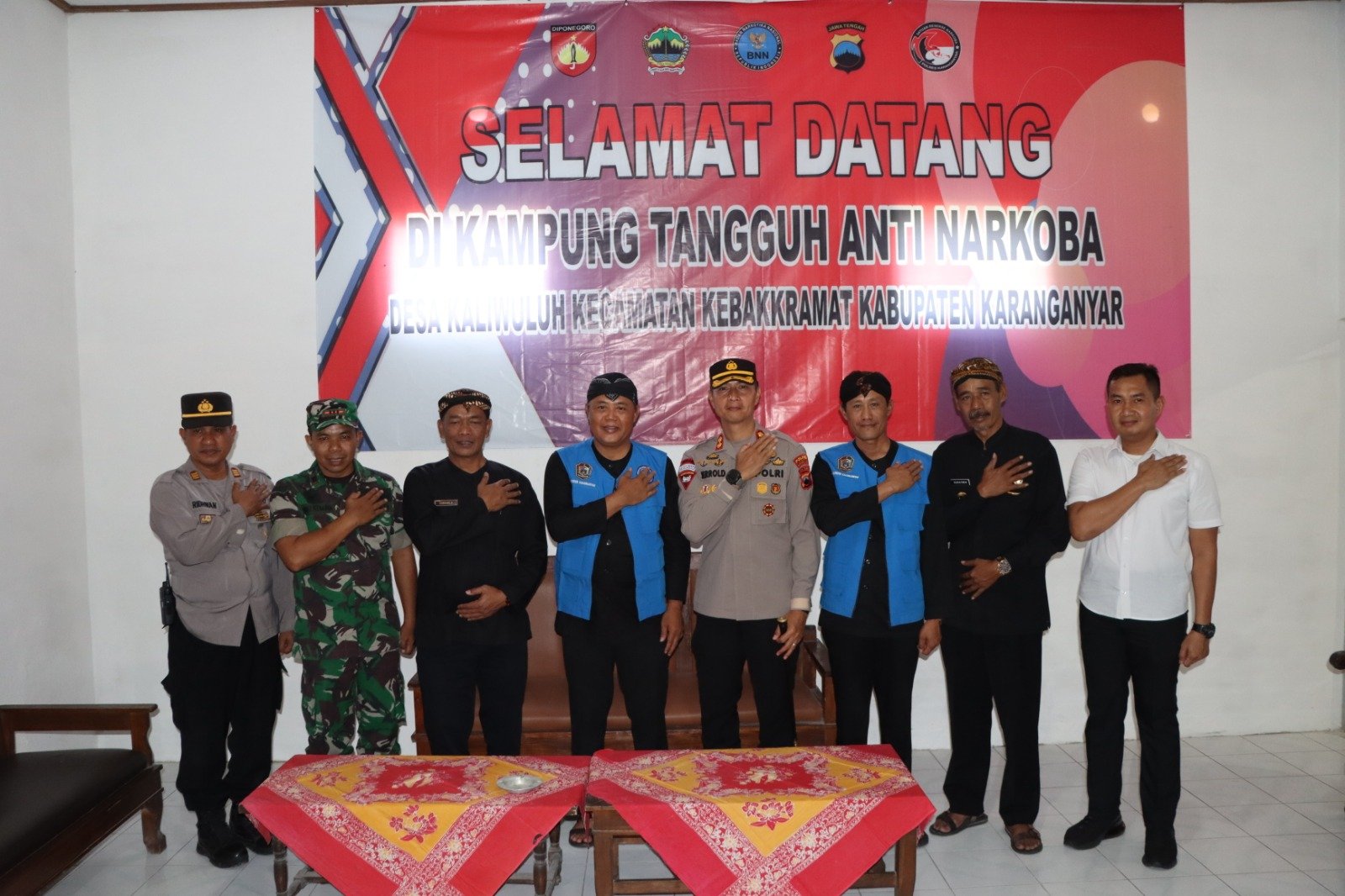 Bupati dan Kapolres Karanganyar Resmikan Kampung Tangguh Anti Narkoba
