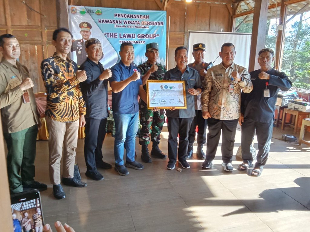 The Lawu Groub Mendapat Predikat Kawasan Wisata BERSINR dari BNN Provinsi Jawa Tengah