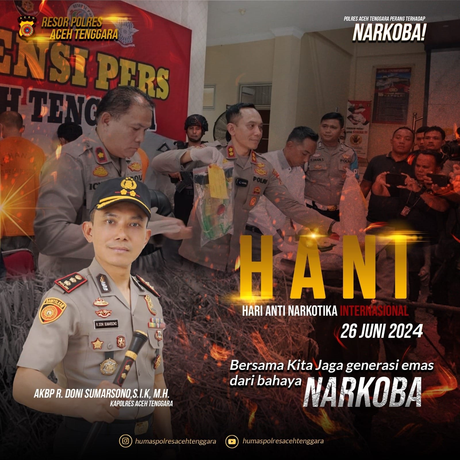 Bupati LSM LIRA Aceh Tenggara Mengapresiasi Polres Aceh Tenggara Karena Berhasil Mengungkap Bandar Narkoba