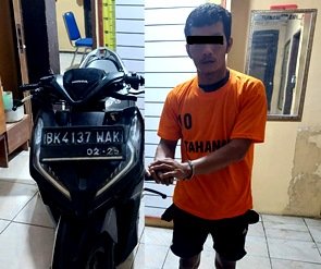 Polsek Panei Tongah Ringkus Pelaku Maling Motor di Siantar