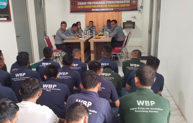 38 WBP Lapas Narkotika Kelas IIA Pematangsiantar Ikuti Sidang TPP