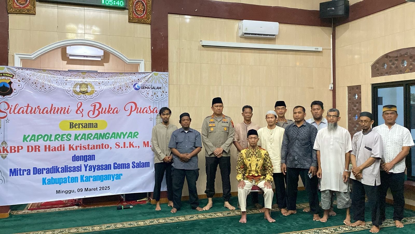 Kapolres Karanganyar Buka Puasa Bersama Mitra Dera Yayasan Gema Salam, Sarana Silaturahmi