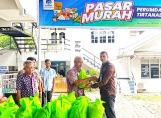 Perumda Tirtanadi Gelar Pasar Murah,Dirut Kabir Bedi:Semoga Masyarakat Menjalani Ibadah Puasa Dengan Gembira