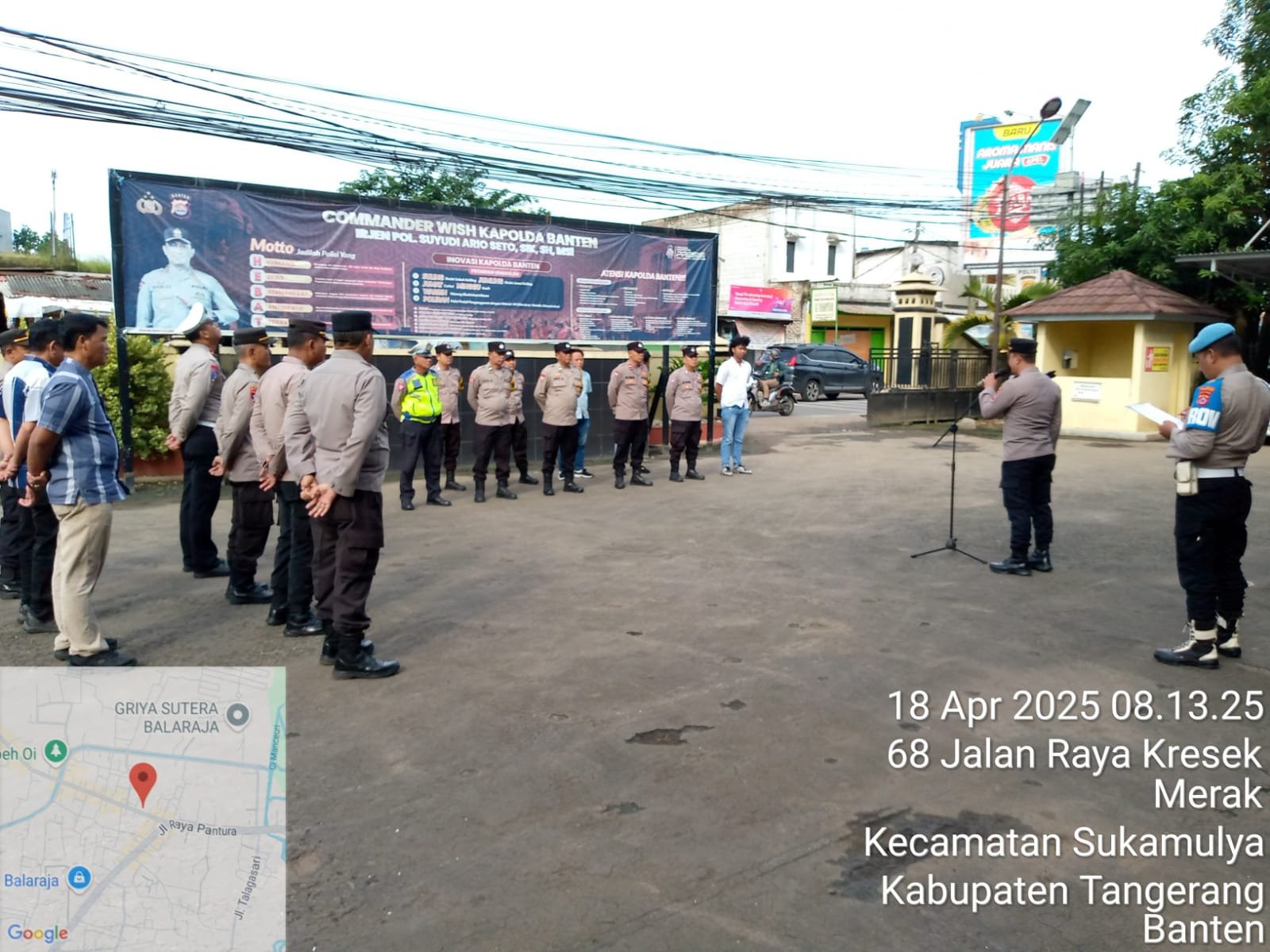 Apel Siaga Polsek Balaraja Polresta Tangerang Bentuk Kesiap Siagaan Anggota Dalam Pengamanan PSU Kab Serang