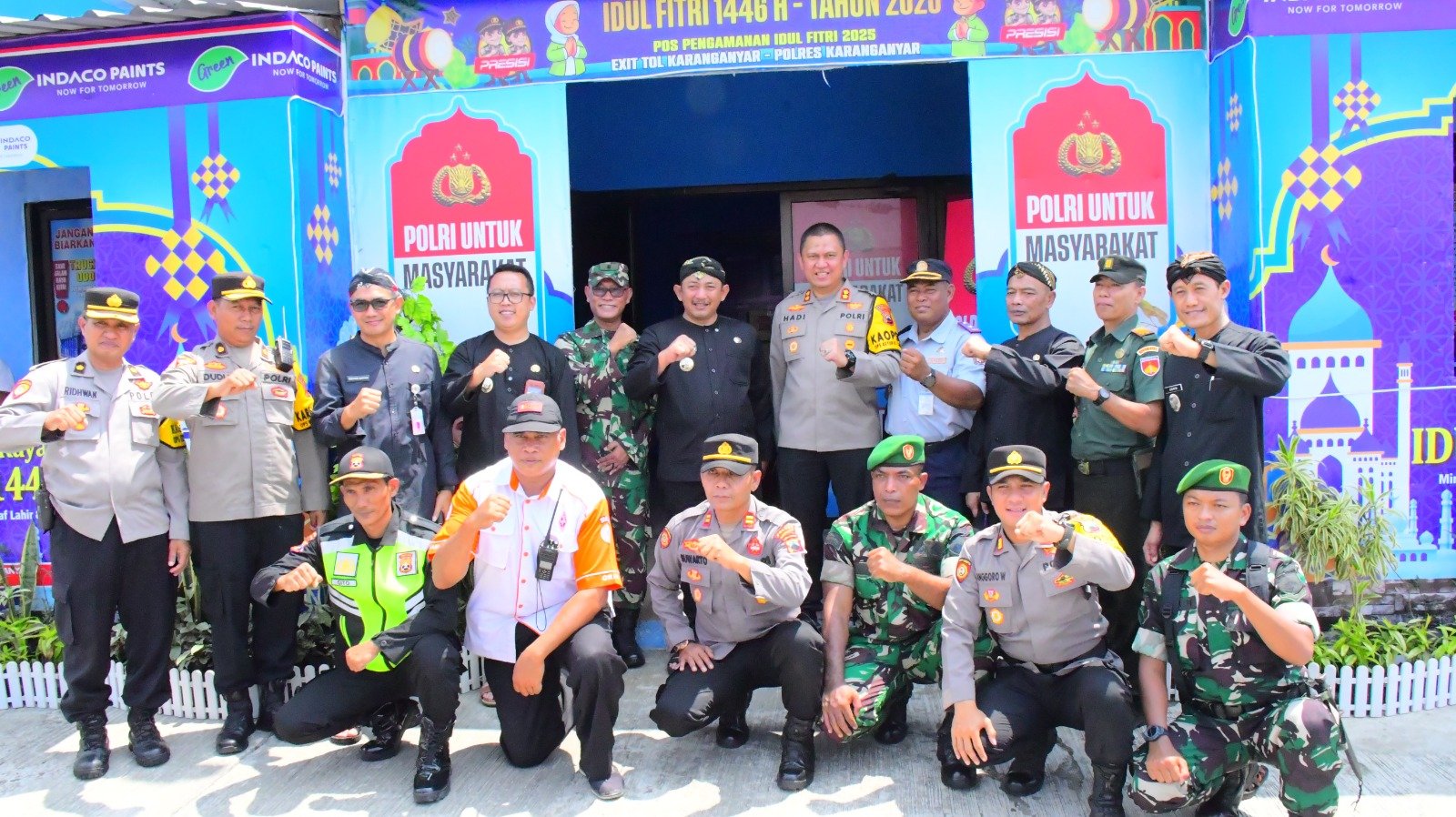 Kapolres Beserta Forkopimda Karanganyar Lakukan Patroli Skala Besar dan Pengecekan Pos Pam