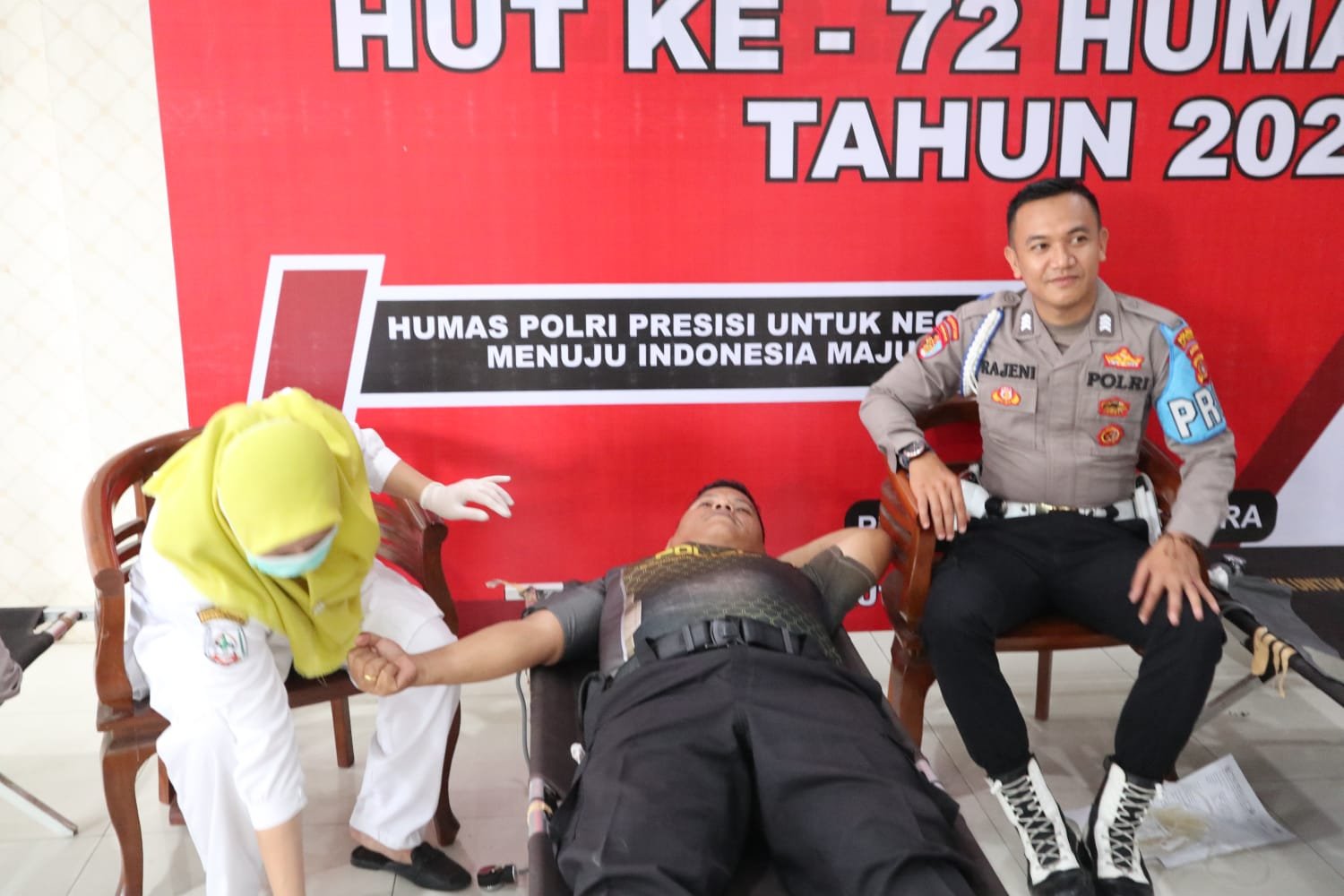 Personel Polres Aceh Tenggara Gelar Donor Darah dalam Rangka HUT Ke-72 Humas Polri Tahun 2023