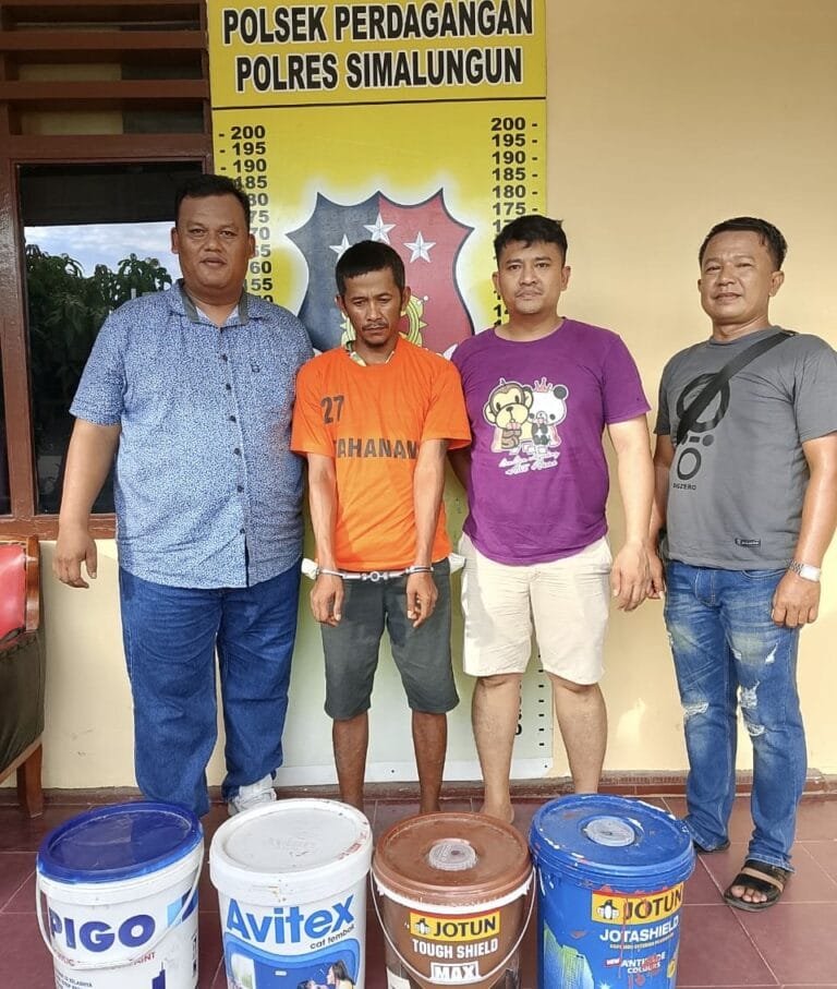 Polres Simalungun Amankan Pelaku Pencurian Cat Senilai Jutaan Rupiah