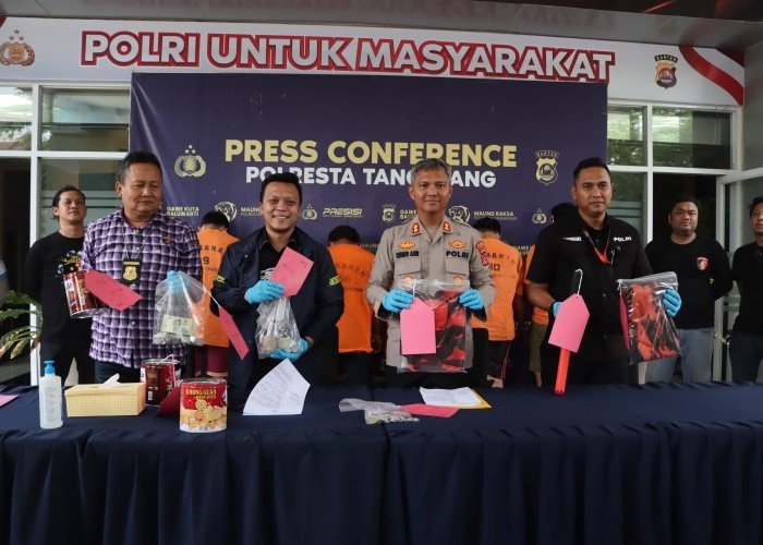 Tegas! Polresta Tangerang Lawan Premanisme, Tangkap 7 Anggota Oknum Ormas Pemalak Sopir Truk