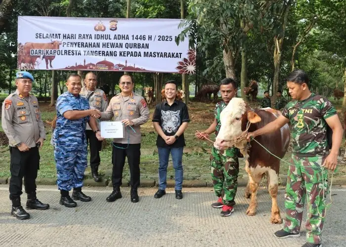 Polresta Tangerang Gelar Pendistribusian Hewan Qurban, Wujud Kepedulian Polri kepada Masyarakat