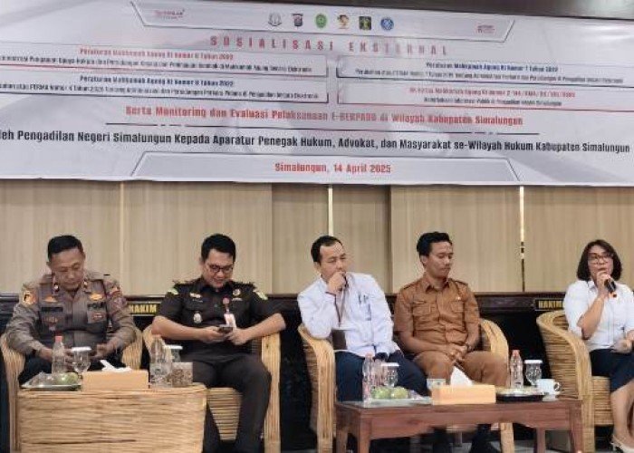 Sosialisasi Sistem E-Berpadu di PN Simalungun Dihadiri Polres Simalungun