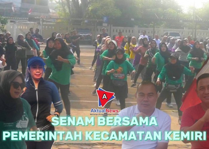 Muspika, Instansi Se_Kecamatan Kemiri,Senam Bersama di halaman Kantor Kecamatan Kemiri