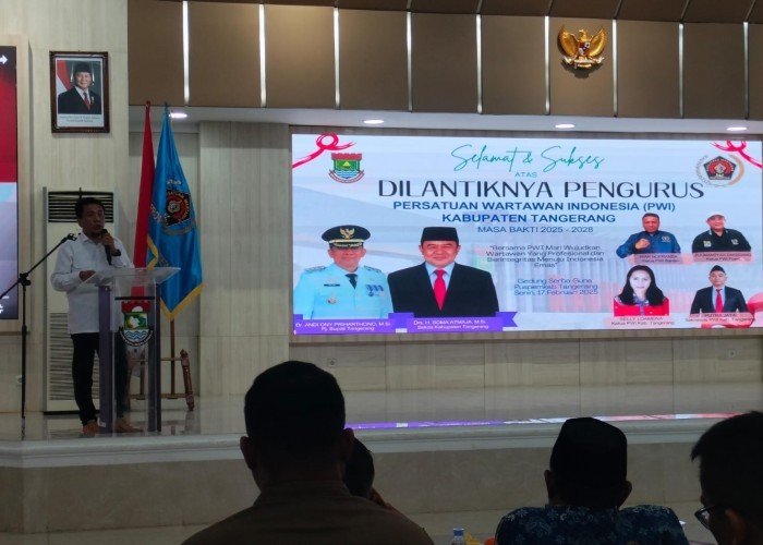 Rian Nopandra Resmi Melantik Kepengurusan PWI Kabupaten Tangerang Periode 2025-2028