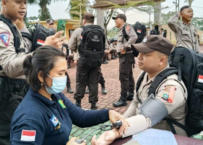 183 Personil Polres Simalungun Jalani Pemeriksaan Kesehatan Jelang Pergeseran ke TPS
