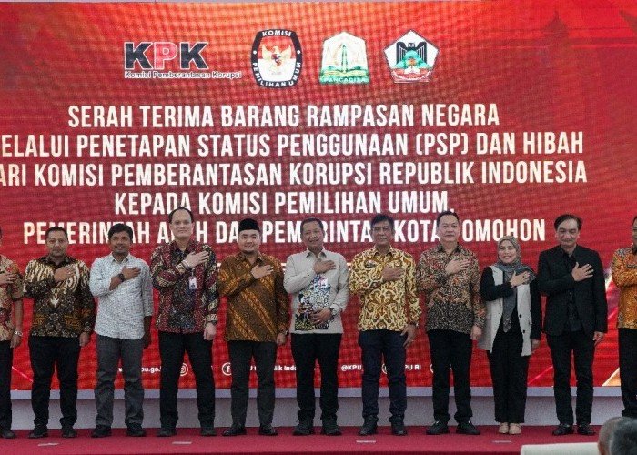 KPK Serahkan Barang Rampasan Negara Senilai Rp18,52 Miliar kepada KPU, Pemprov Aceh, dan Pemkot Tomohon