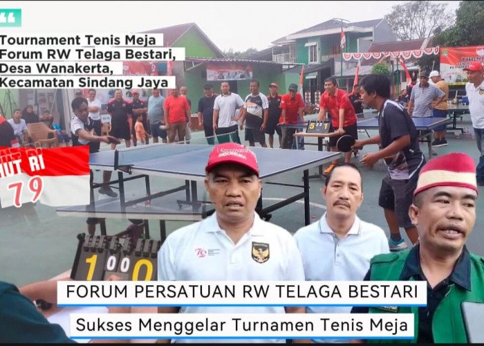 Semarak HUT RI ke 79, Forum RW Se-Telaga Bestari Sukses Menggelar Turnamen Tenis Meja