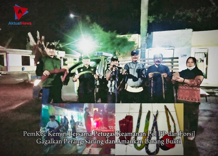 Camat Kemiri, Pol PP dan Forsil Gagalkan Aksi Perang Sarung dan Bubarkan Remaja Mabuk Miras di Pinggir Jalan
