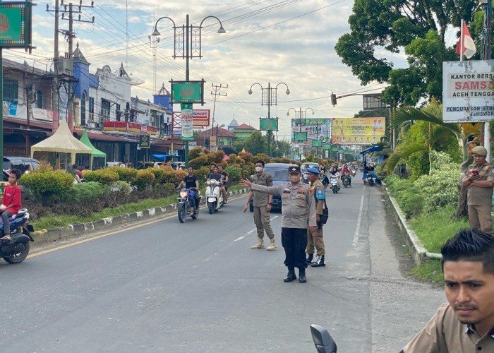 Polres Aceh Tenggara Atur Lalu Lintas Jelang Buka Puasa di Bulan Suci Ramadhan 1446 H