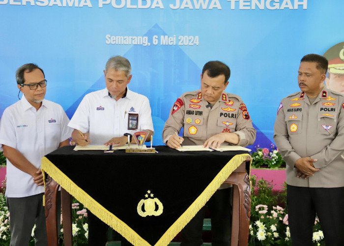 Irjen Pol Ahmad Luthfi Tanda Tangani MOU dengan Dirut PT Semen Gresik-Pabrik Rembang