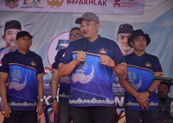 Rangkain Hari Jadi Ke 106 Kabupaten Karanganyar dan HUT Korpri Ke 52 Adakan Giat Jalan Lintas Alam