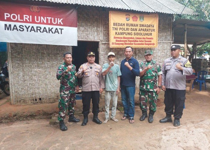 Rumah Reyot Diganti Harapan Baru, TNI-Polri dan Warga Bangun Tempat Tinggal Layak untuk Keluarga Buruh