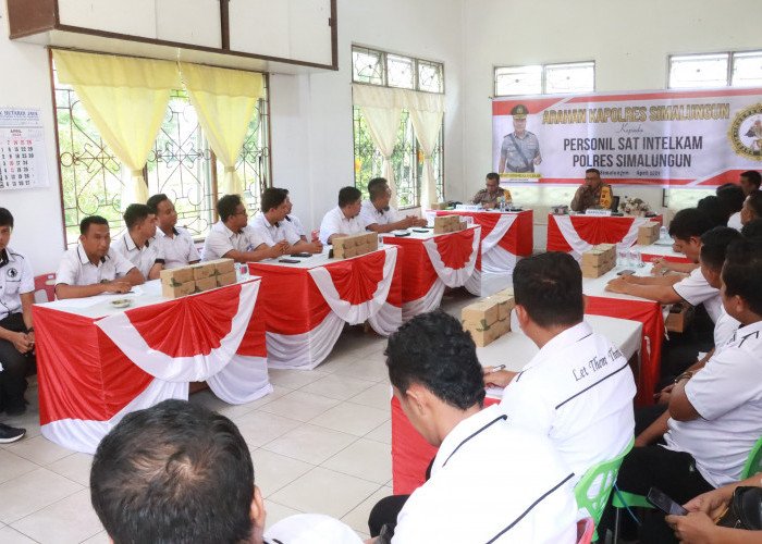 Kapolres Simalungun Pimpin Arahan Kinerja Personel Sat Intelkam Mampu Bekerja Lebih Tajam