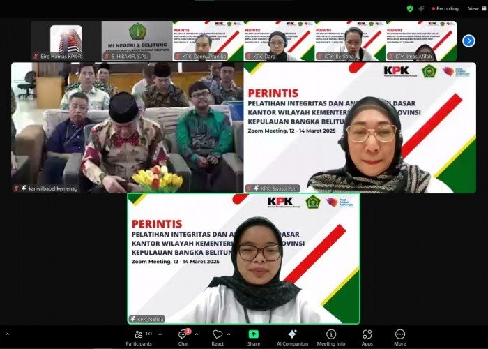 KPK dan Kanwil Kemenag Kep. Bangka Belitung Gelar Pelatihan Antikorupsi