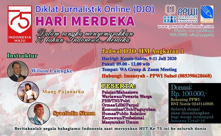 PPWI Akan Selenggarakan DJO-HM Minggu Depan